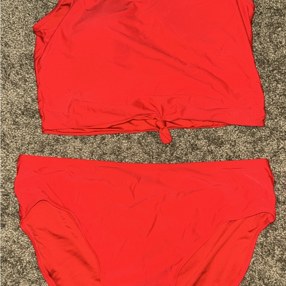 Red Two-Piece Swimsuit